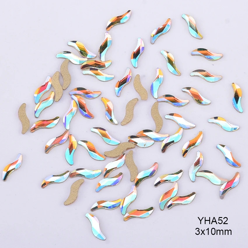 10 шт. Блестящие кристаллы 3d дизайн ногтей плоская задняя Стразы для украшения