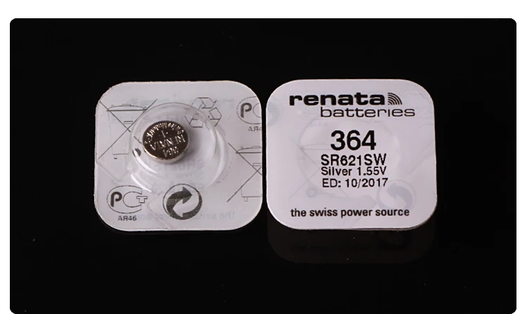10 шт./лот Renata швейцарская батарея 364 SR621SW 1 55 в для часов Серебряный RENATA часы