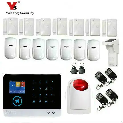 Yobang Security WIFI Wireless Solar Outdoor PIR Motion Sensor APP Remote Control Home Safety Alarm System Indoor Siren | Безопасность и