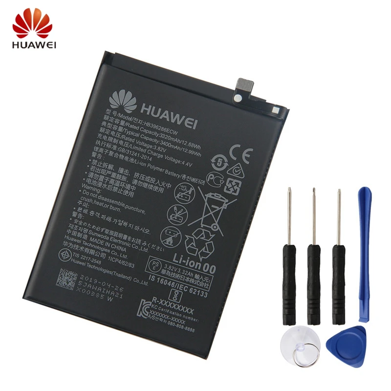 Аккумулятор для телефона huawei HB396286ECW для huawei Honor 10 Lite Honor10 Lite Pour P Smart 3400 мАч сменный аккумулятор+ инструмент