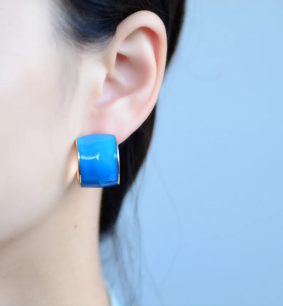 Neoglory светильник желтое золото лак эмаль висячие серьги для женщин вечерние