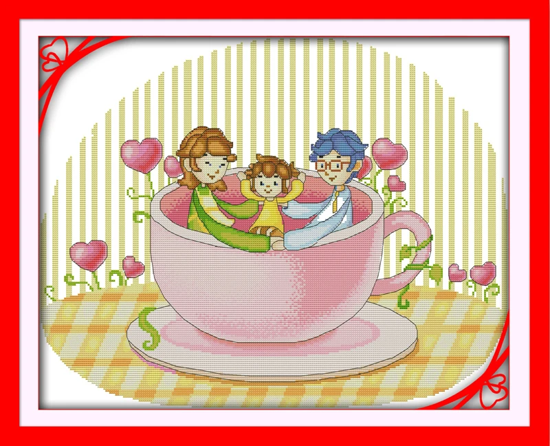 Счастливые навсегда Вышивка Крестом Картины Счетный крест 11ct 14ct печатных
