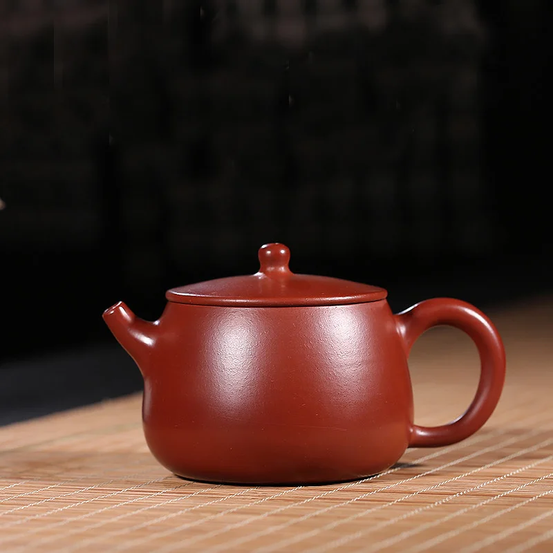 

230ml Authentic Yixing Purple Clay Teapot Handmade Raw Ore Dahongpao Mud Zisha Pot Office Tea Ceremony Black Tea Kettle Gifts