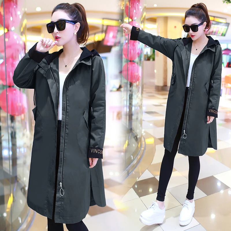 Новинка 2019 года осень для женщин длинные тренчи пальто будущих мам плюс размеры