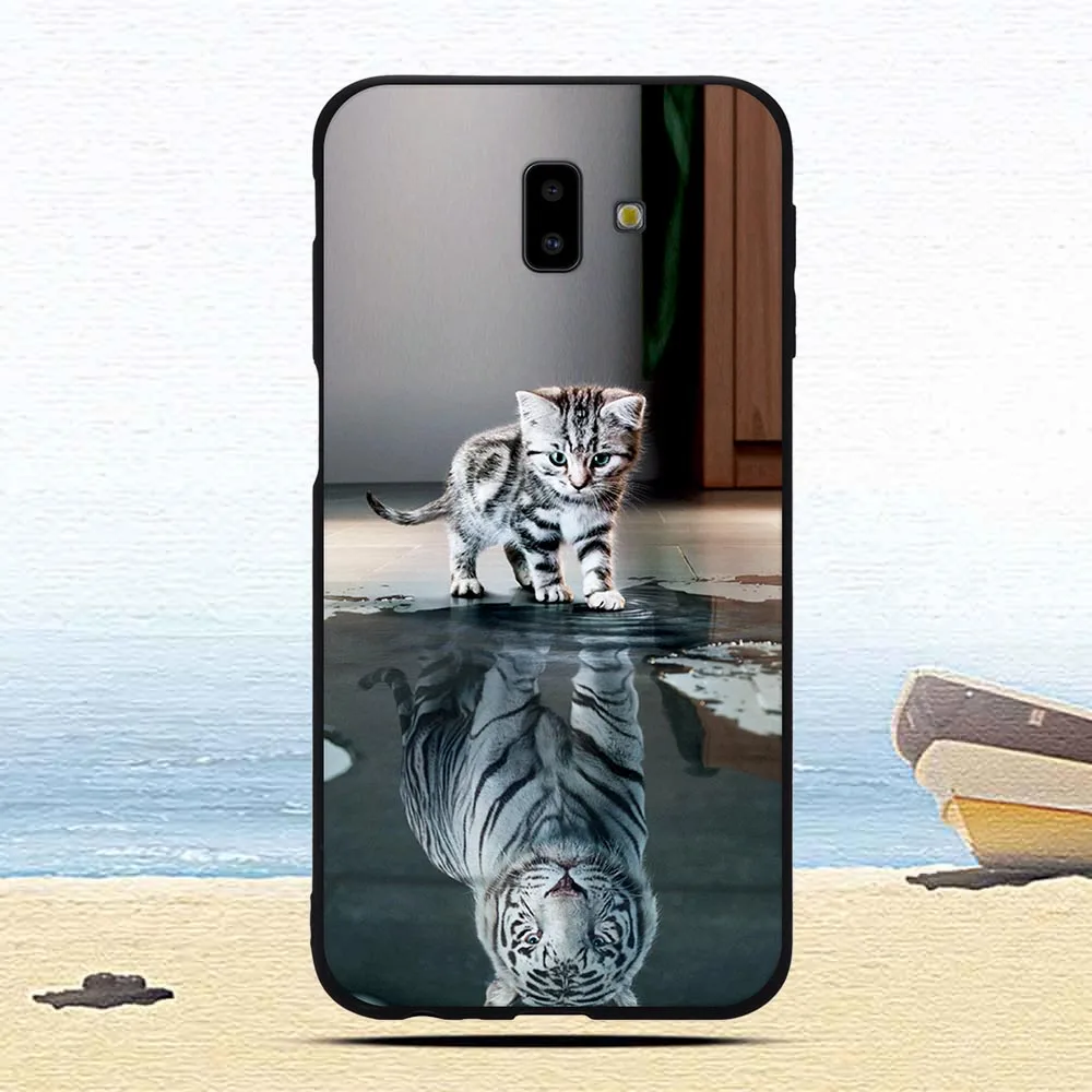 Цветной чехол с кошкой и животным для samsung Galaxy J6+ J610/J6 Prime/J6 Plus, Мягкий ТПУ чехол s для samsung J6+/J6Prime/J6Plus/J6+, чехол