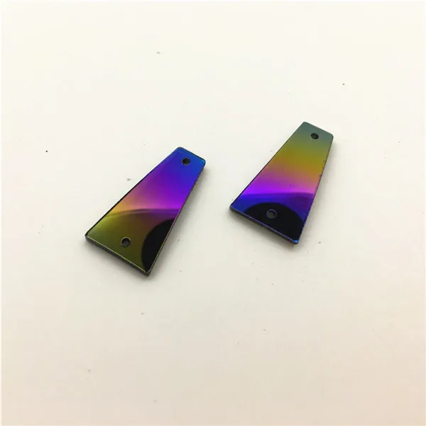 15N 13X23mm TopStone Радужное зеркало пришивные стразы акриловые пришивные камни для аксессуаров одежды платья - Цвет: 15N 13X23mm