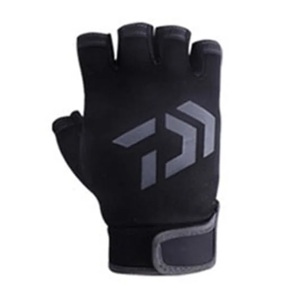 1 пара DAIWA рыболовные перчатки дышащие противоскользящие фитнес Карп три пять пальцев Весна Открытый Рыболовные Перчатки - Цвет: Красный