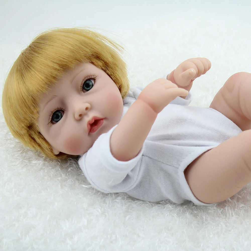 NPKDOLL 10 дюймов Bebe Reborn Младенцы силиконовая кукла мини Развивающие игрушки для