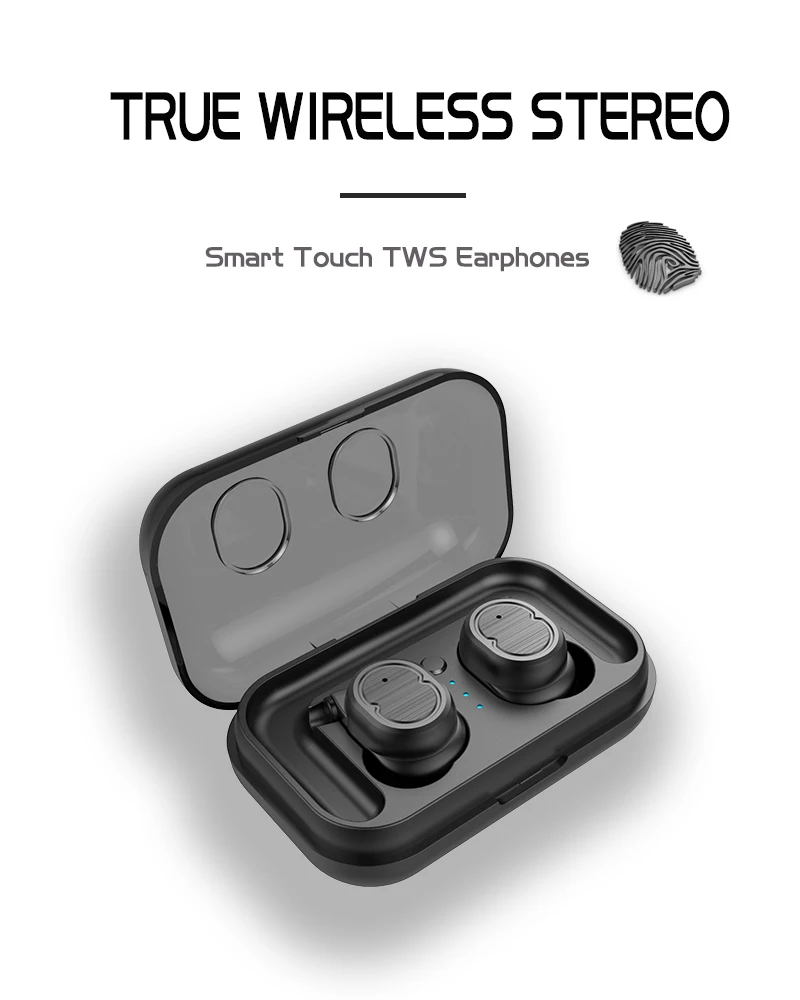 McGeSin Bluetooth Беспроводные наушники с сенсорным управлением наушники TWS Hi-Fi стерео звук гарнитура с зарядным устройством для телефона с микрофоном
