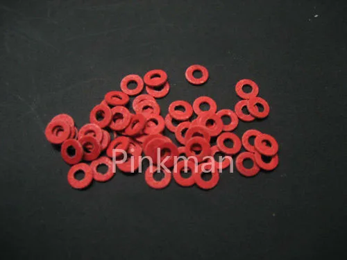 

1000 Pcs M5 5mmx10mmx0.8mm Red Insulating Fiber Washer