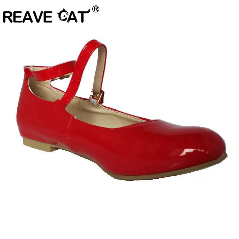 Женские туфли на плоской подошве REAVE CAT большие размеры 30 47 US16 милые из