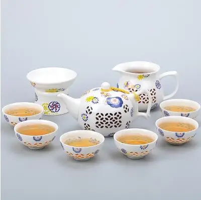 Style O TANGPIN сине-белый керамический чайник Gaiwan, чайная чашка для Пуэр китайский чайный набор кунг-фу посуда для напитков - Цвет: Style O