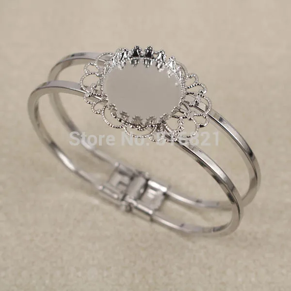 Холостые настройки браслета с внутренней 20 мм круглая корона гнездо Филигрань