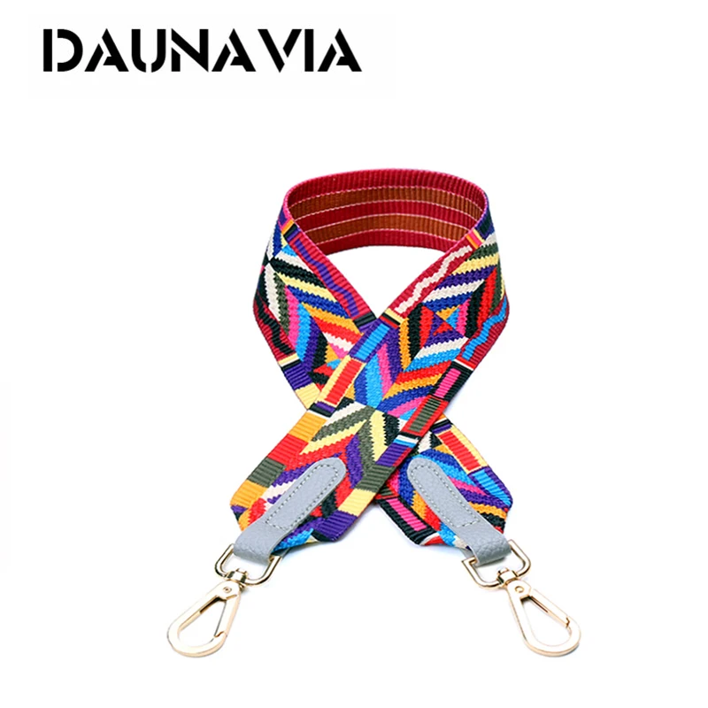 

DAUNAVIA Bag Accessory Handles For Handbags colorful Strap Rivets Handbag women Crossbody Messenger bag Strap Lengthen 137cm
