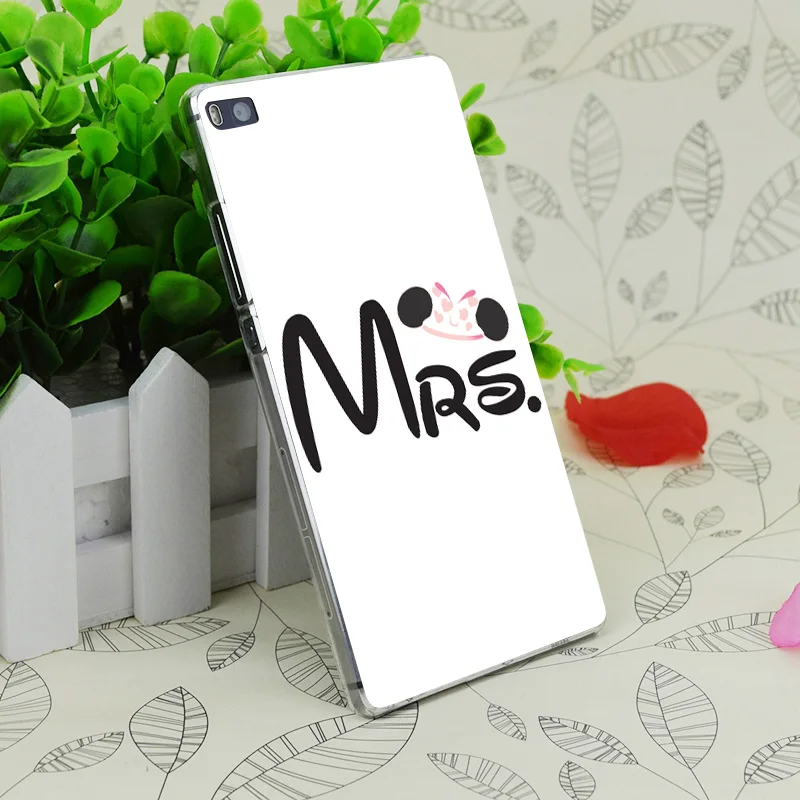 C0602 Mrs. Wedding Ears Transparent Hard Thin Case Skin Cover For Huawei P 6 7 8 9 Lite Plus Honor 4C 4X G7 |