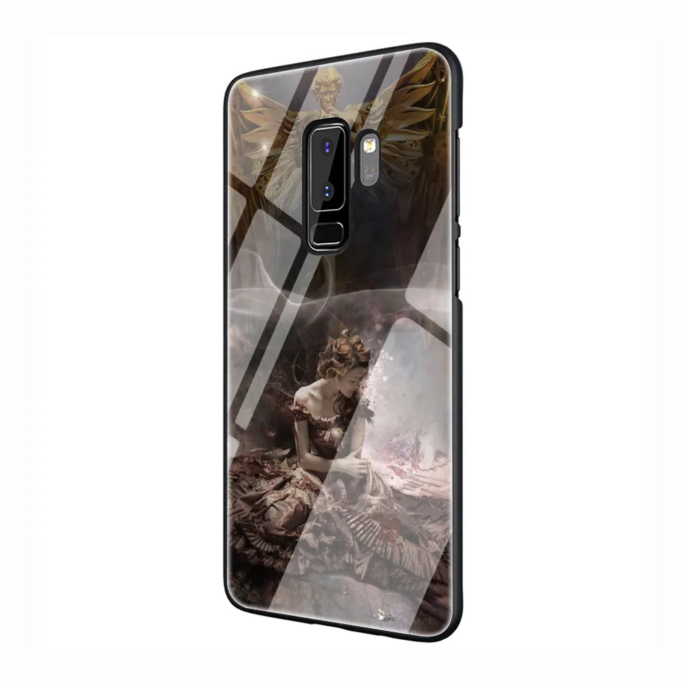G2 Сумеречные закаленное Стекло TPU черный чехол для Galaxy S7 Edge S8 S9 плюс S10 Note 8, 9, 10, A10 20 30 40 50 60 70 - Цвет: G2