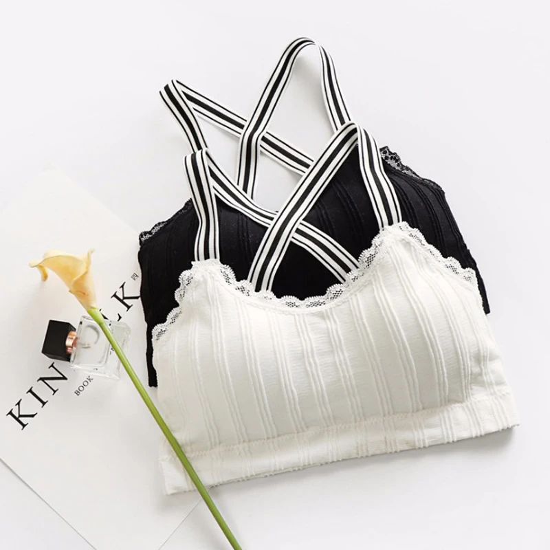 New Arrived Sexy Bottoming Bra Spring And Summer Without Steel Beauty Back Wrapped Chest Lace Comfortable Bralette Underwear | Женская