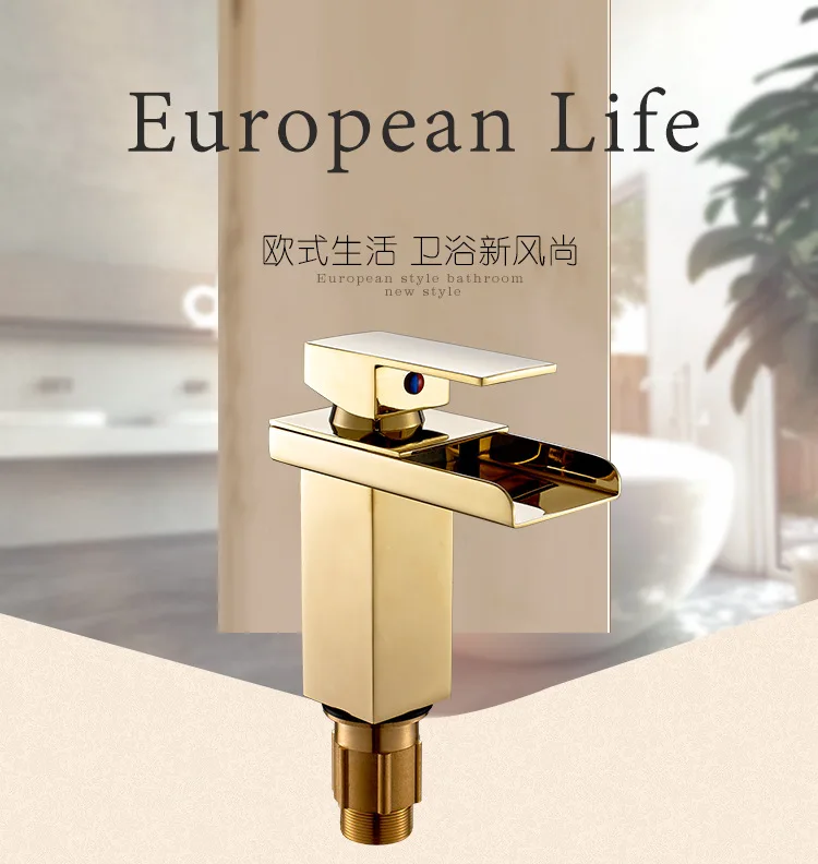 Черный цвет кран для ванной с водопадом от DONA санитарный горячей и холодной воды