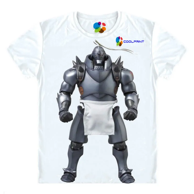 Coolprint аниме рубашка Стальной алхимик футболки мульти-стиль короткий рукав Эдварда Элрика Альфонса Косплей Motivs рубашки