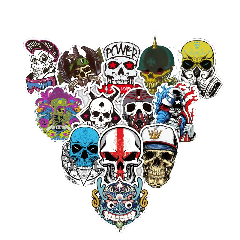 52 шт. наклейка с черепом в стиле аниме забавная для ноутбука украшение на тему