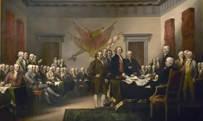 wholesale painting # TOP ART WORK America Declaration of Independence print canvas oil painting-- free shipping cost | Дом и сад