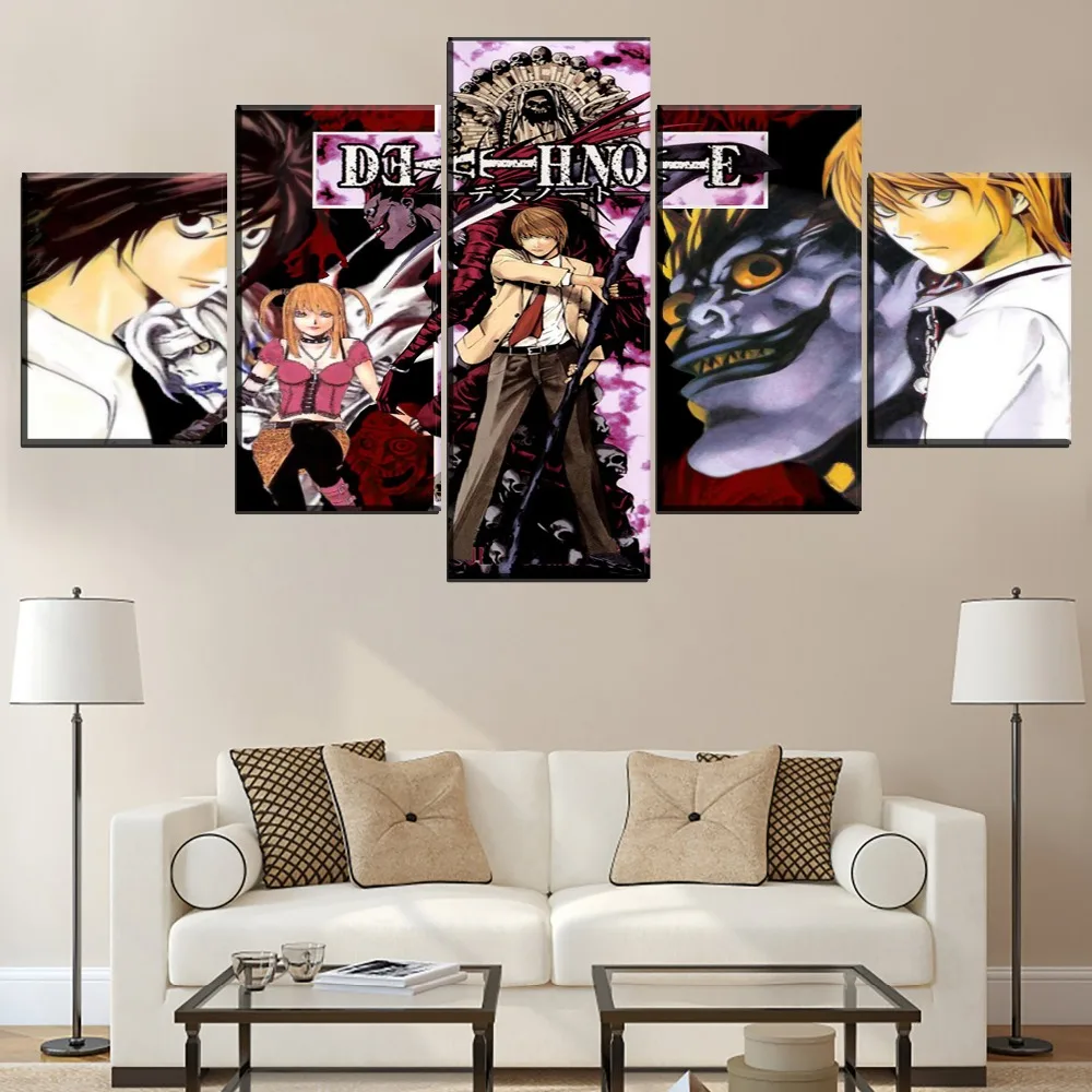 Картина на холсте домашний декор 5 шт. принт Death Note Настенные рисунки Современный