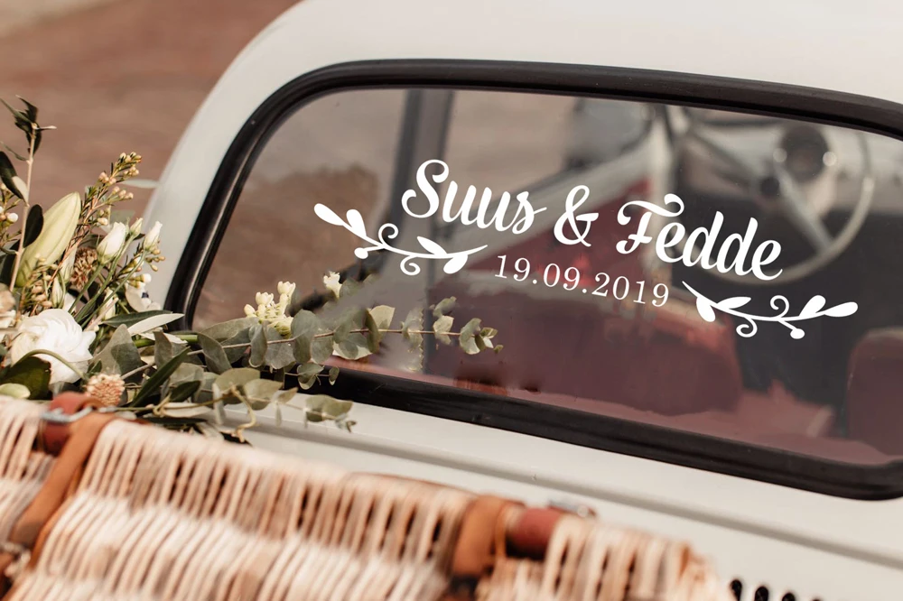 Весна Свадебный декор наклейка пользовательские имена дата виниловые наклейки