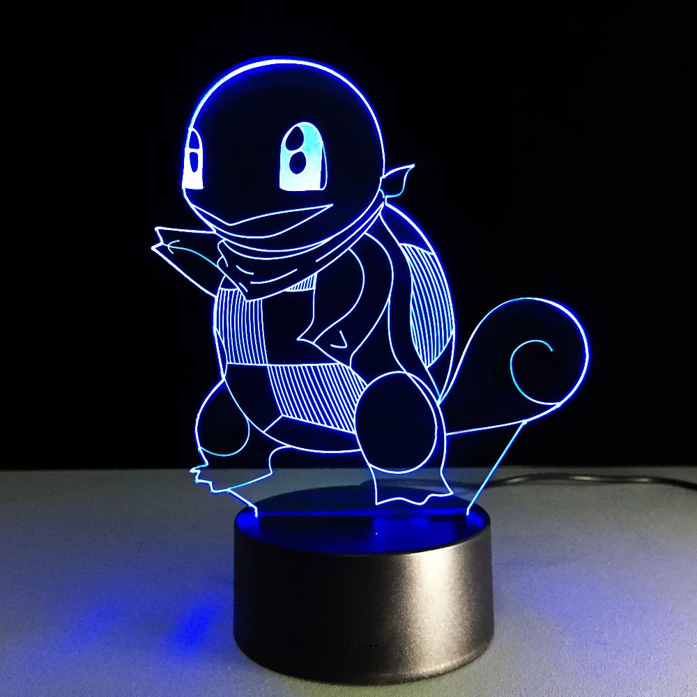 3D ночники Lampara украшение Настольная лампа Карманный Монстр белки метакрилата