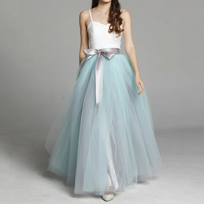 Новые двухцветные Tritone Для женщин рубашки индивидуальные Тюлевая юбка пол Длина