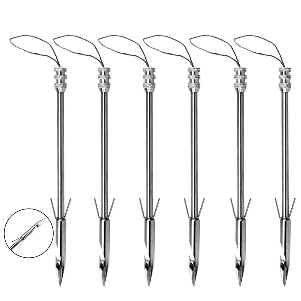 

15pcs 5.51inch Stainless Steel Arrowhead Bow Fishing Slingshot Arrow Hunting Catapult Dart