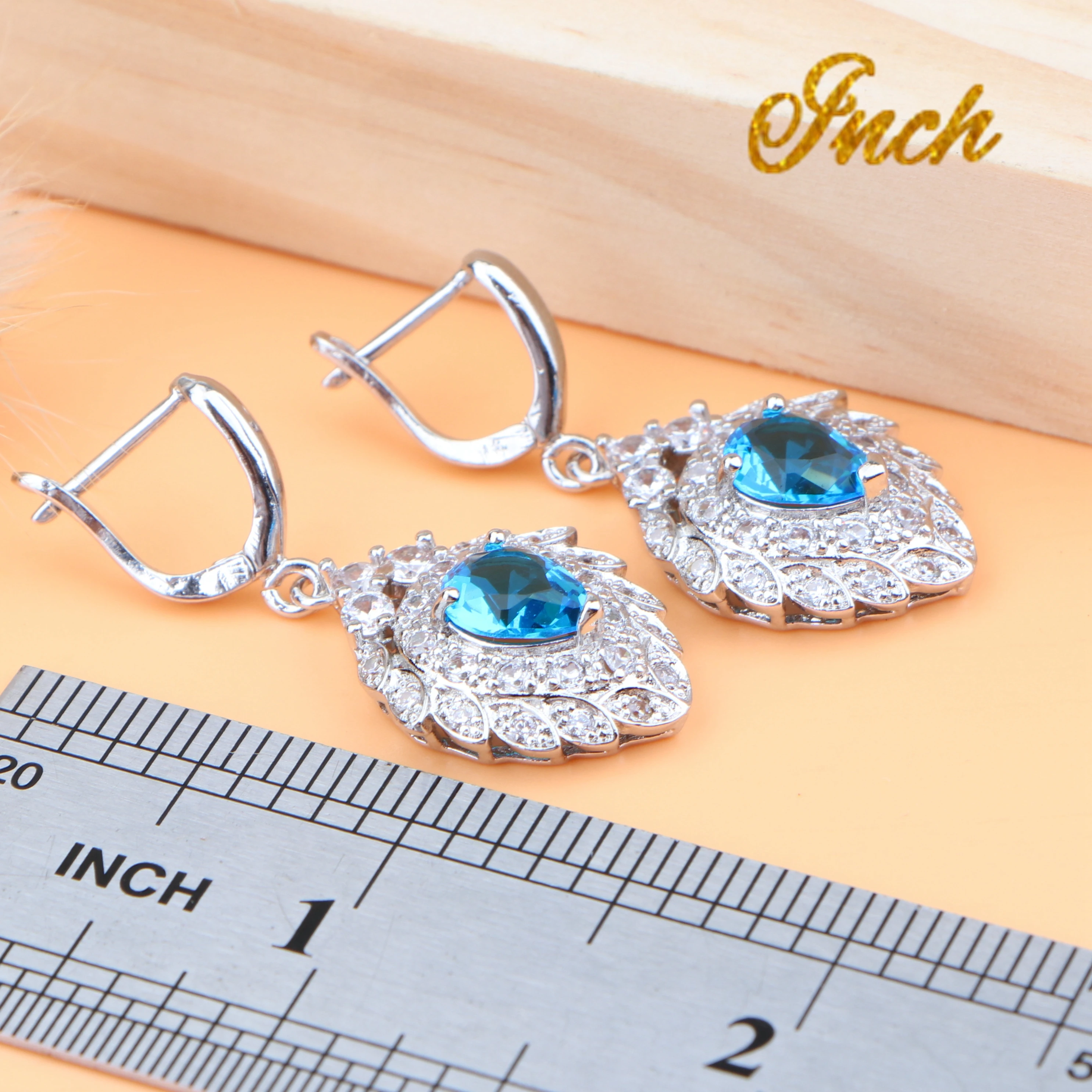 Zirconia Bridal Jewelry Sets Silver 925 For Women Costume Wedding Bracelet Earrings Pendant Rings Necklace Set Gift Box | Украшения и