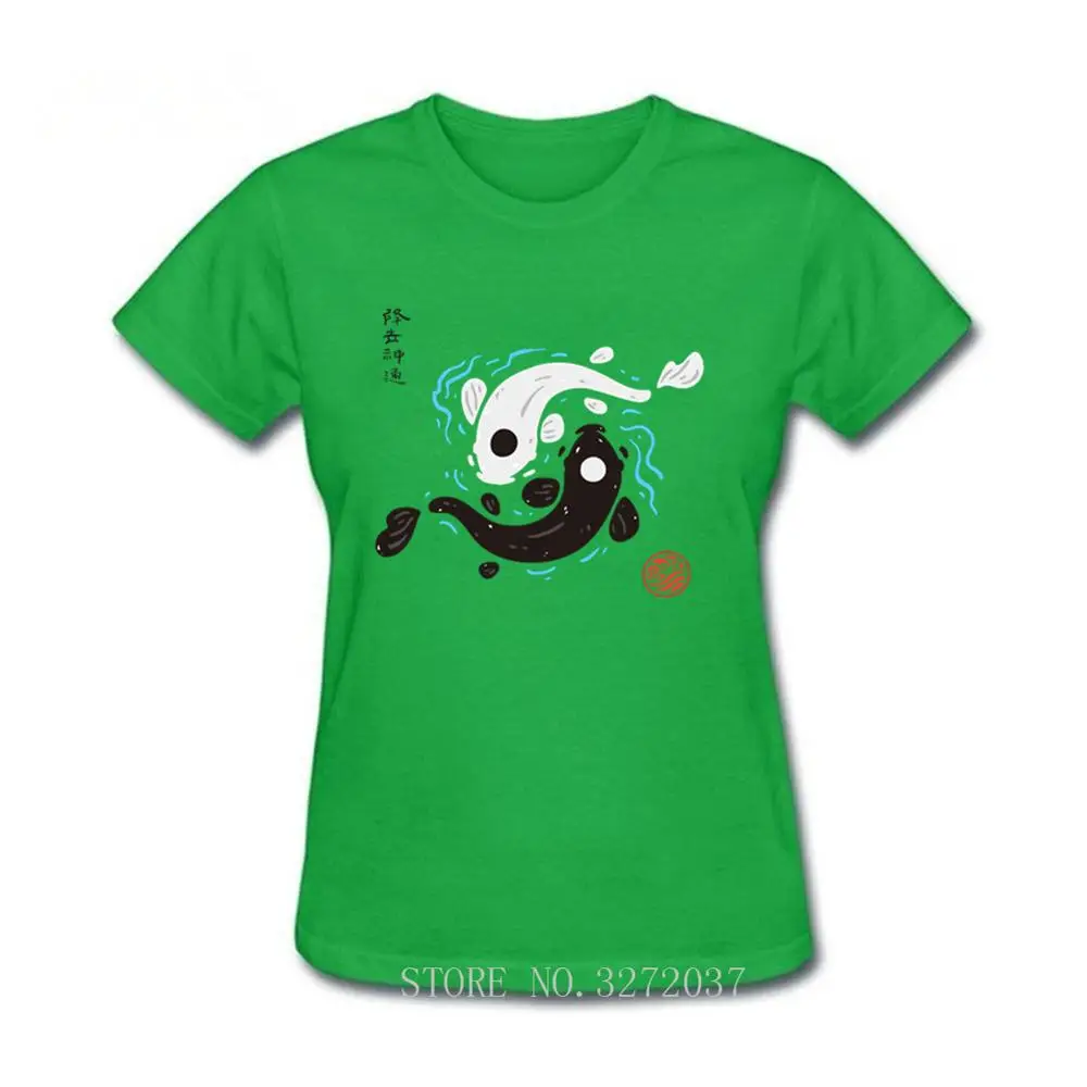 Футболка женская в японском стиле с изображением Инь Янь и рыб кои Аватара