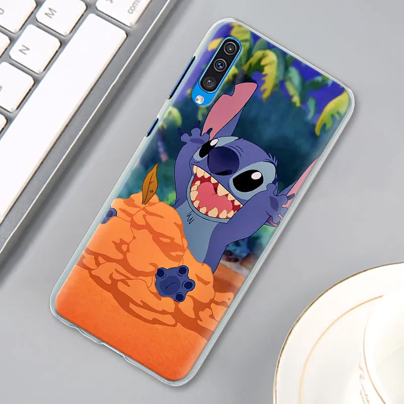 Милый мультфильм, Стич чехол КРЫШКА ДЛЯ samsung Galaxy A30 A40 A50 A70 A6 A8 плюс A7 A9 M30 чехол для телефона Coque