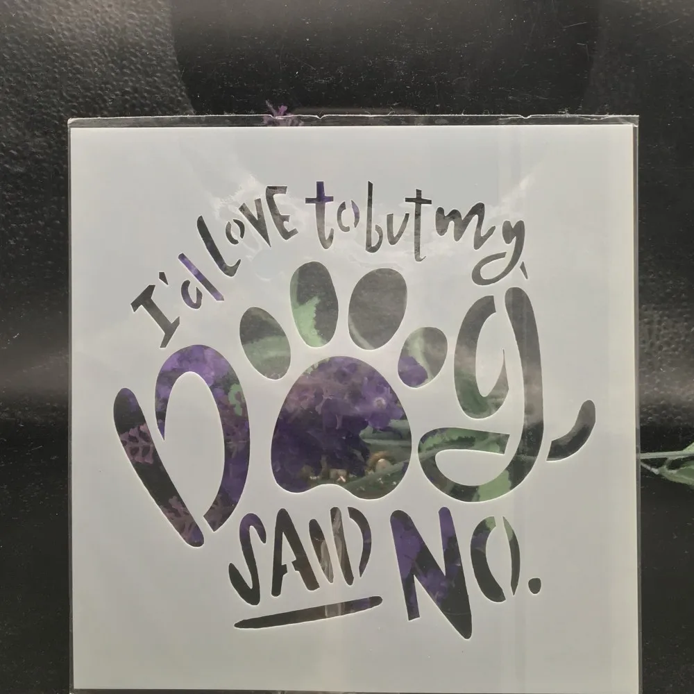 15 см Собачья лапа сделай сам слойные трафареты настенная живопись искусственное