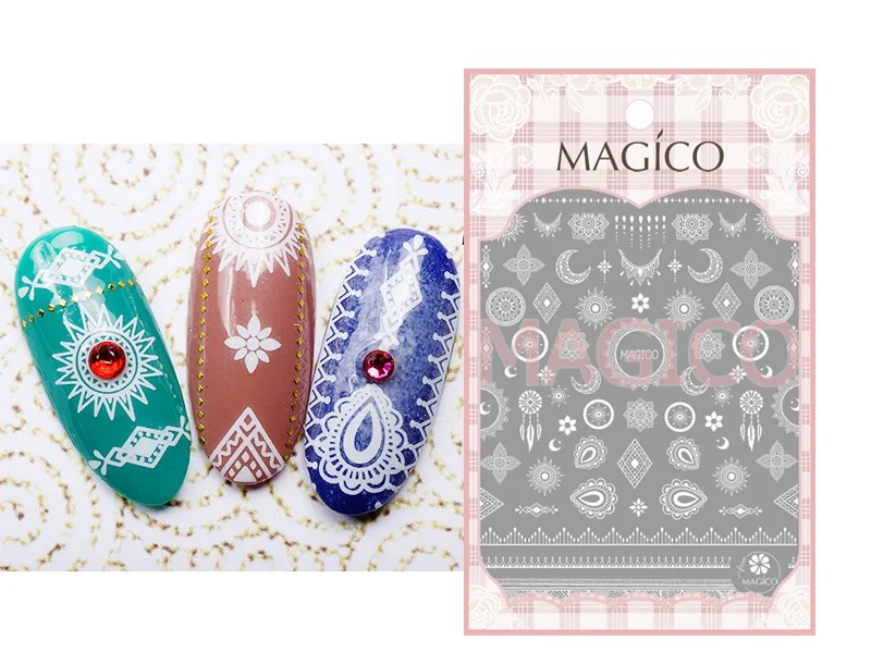 789 White MoonStar Годовщина только! Стикеры 3D на ногти Nail Art Наклейки для ногтей с цветами - Цвет: 789 White MoonStar
