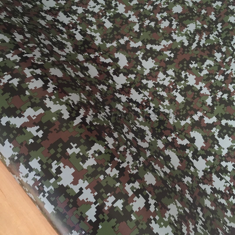 Цифровая зеленая камуфляжная виниловая пленка с изображением леса наклейка