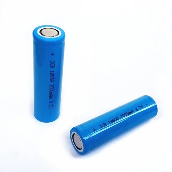 

High capacity rechargeable ICR18650 2000mAh ICR 18650 3.7V 3.6V Li-ion Lithium-ion chargeable Batteries Cell