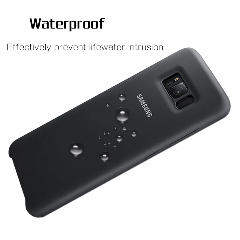 Оригинальный samsung S8 чехол Официальный Мягкая силиконовая накладка на заднюю