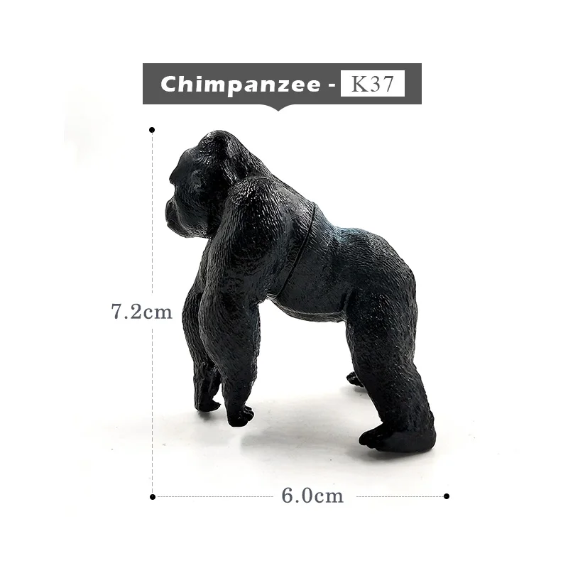 Chimpanzee Шимпанзе Тигр Лев Черный Леопард медведь волк панда гиена Модель Животного Фигурка домашний декор Фея Украшения Сада аксессуары - Цвет: Chimpanzee
