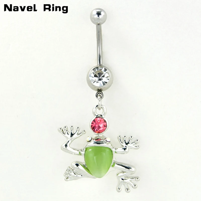 Модный красивый Сияющий драгоценный камень кольцо для живота нажмите кнопку