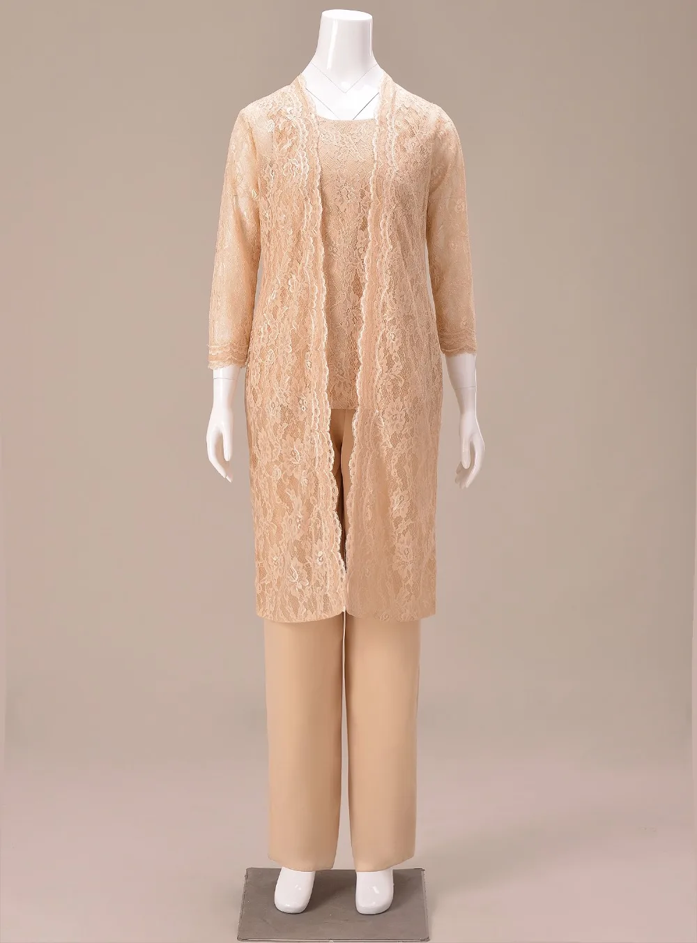 Мусульманская кружевная куртка из трех частей наряд для матери невесты платье