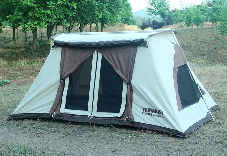 Водонепроницаемая Всесезонная палатка на 4 человек из хлопкового полотна для