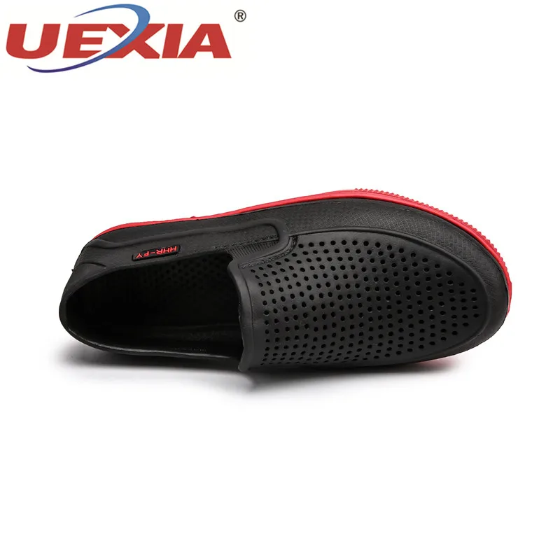 UEXIA/Новые мужские сандалии летние шлёпанцы для женщин обувь Croc модные пляжные