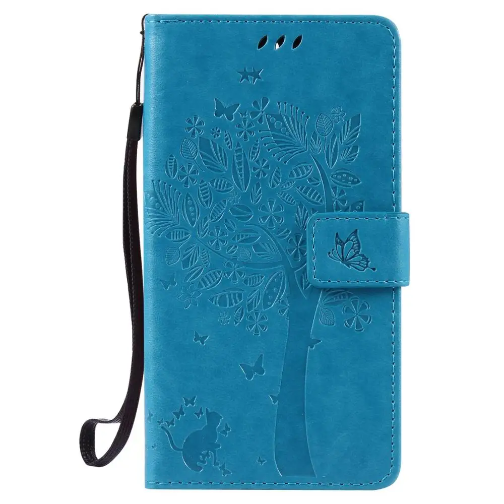 Чехлы для Coques huawei Y6 Pro/enjoy 5, Кожаные чехлы-бумажники для huawei Honor 4C Pro TIT-U02 TIT-L01 Y6Pro, чехлы для мобильных телефонов - Цвет: Синий
