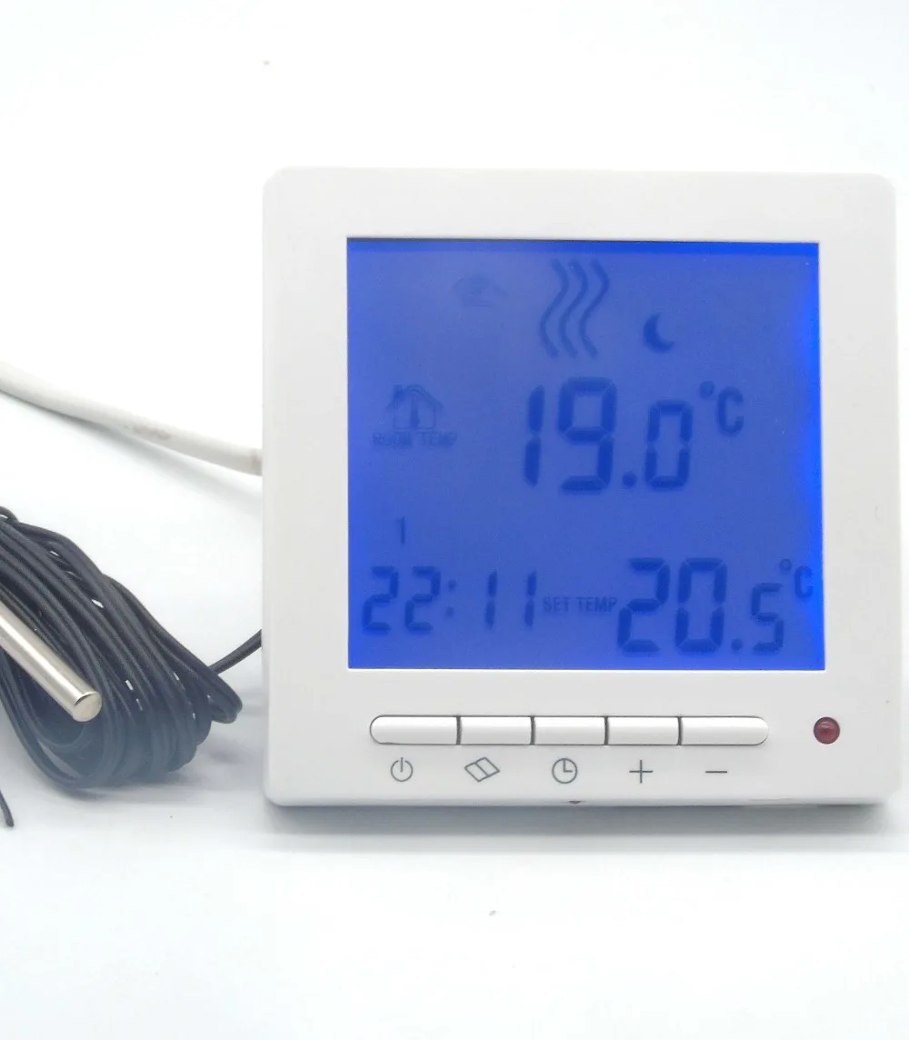 Двойной датчик программируемый ЕС клапан термостата для систем отопления|thermostat