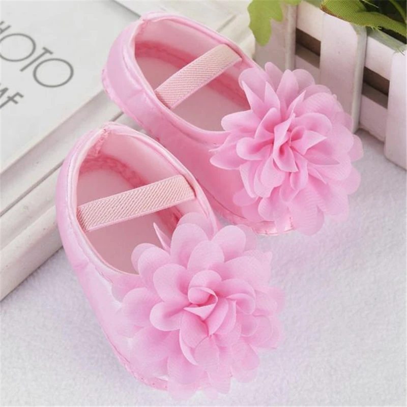 LONSANT First Walkers Fashion Toddler Baby Girl Shoes Chiffon Flower Elastic Band Newborn Walking Dropshipping Wholesale |