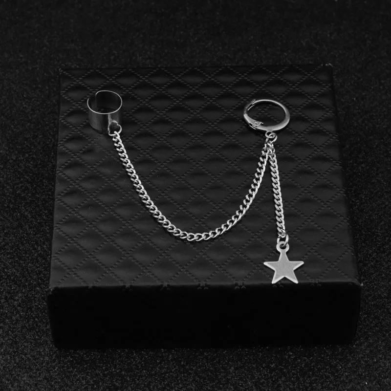 1 Модные ювелирные изделия 1 шт. KPOP Bangtan Boys Album JIMIN star серьги-гвоздики из нержавеющей стали двойные пирсинг серьги звезда Луна ювелирные изделия - Окраска металла: 1