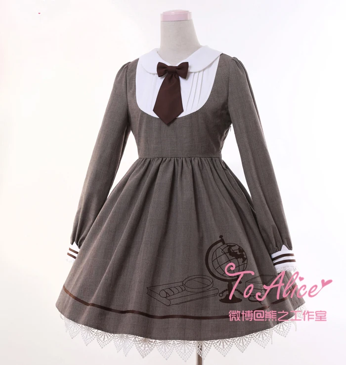 Женский Галстук в стиле преппи с изображением детектива кота длинным рукавом