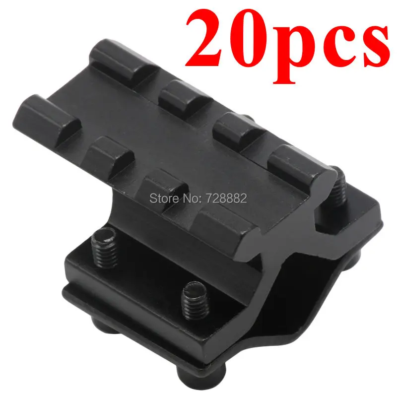 

20Pcs Adjustable Universal Rail 20mm Picatinny/weaver Barrel Mount Rail Adapter For Scope Laser Flashlight Converter