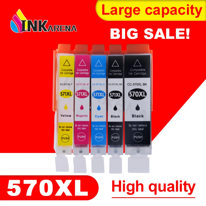 INKARENA PGI 570 CLI 571 чернильный картридж для Canon PGI570 CLI571 Pixma MG5750 MG5751 MG5752 MG6850 MG6851